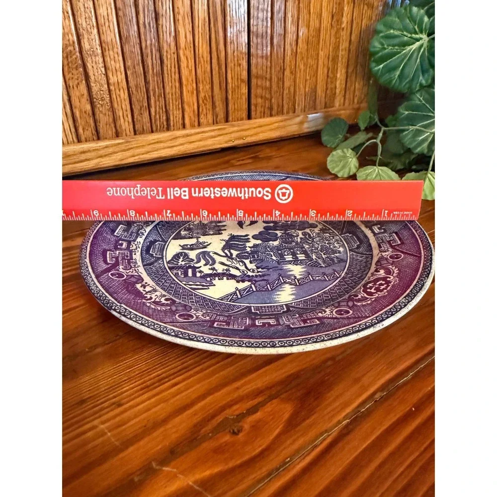 Staffordshire Blue Willow Plate England 9.5